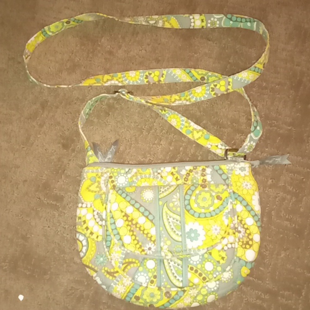 Vera Bradley Lime Parfait Saddle purse